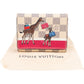 Louis Vuitton Monogram Damier Azur Illustre Giraffe Animation Small Victorine Wallet