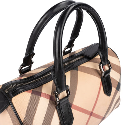 Burberry Nova-Check Monogram Boston Handbag