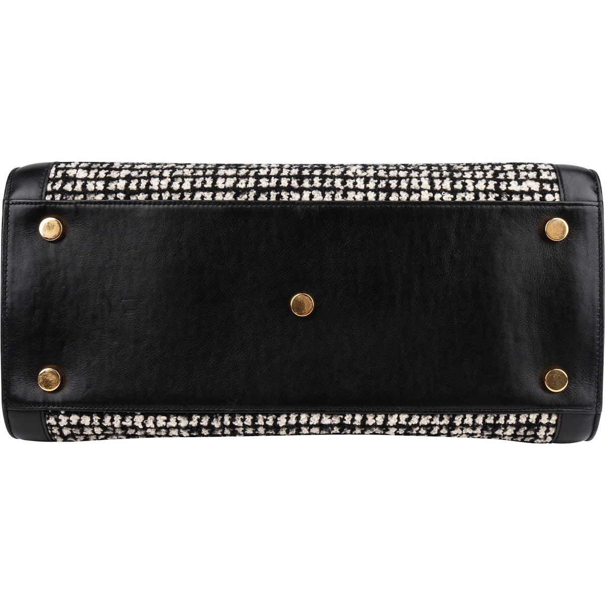 Saint Laurent Tweed & Leather Sac de Jour Handbag