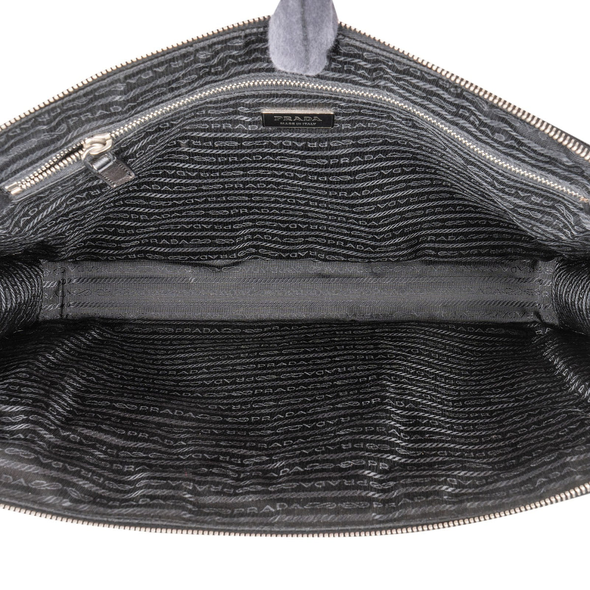 Prada Saffiano Leather Triangle Briefcase Handbag