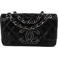 Chanel Quilted Glitter Metallic Suede Crystal-Embelished CC Small Single Flap Shoulder Bag
