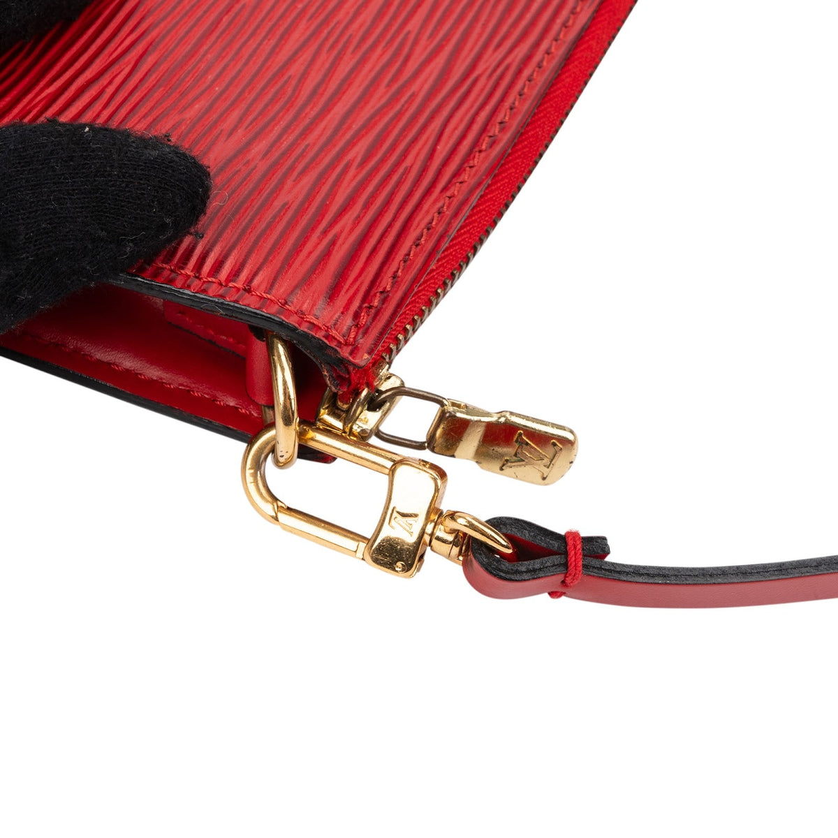Louis Vuitton Pochette Accessoires aus rotem Epi-Leder – Ansicht 8
