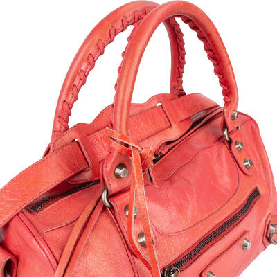 Balenciaga Pink Leather City Twiggy Handbag