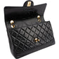 Chanel Quilted Lambskin 24K Gold Clip Single Flap Shoulder Bag