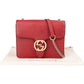 Gucci Grained Leather Interlocking GG Small Crossbody Bag