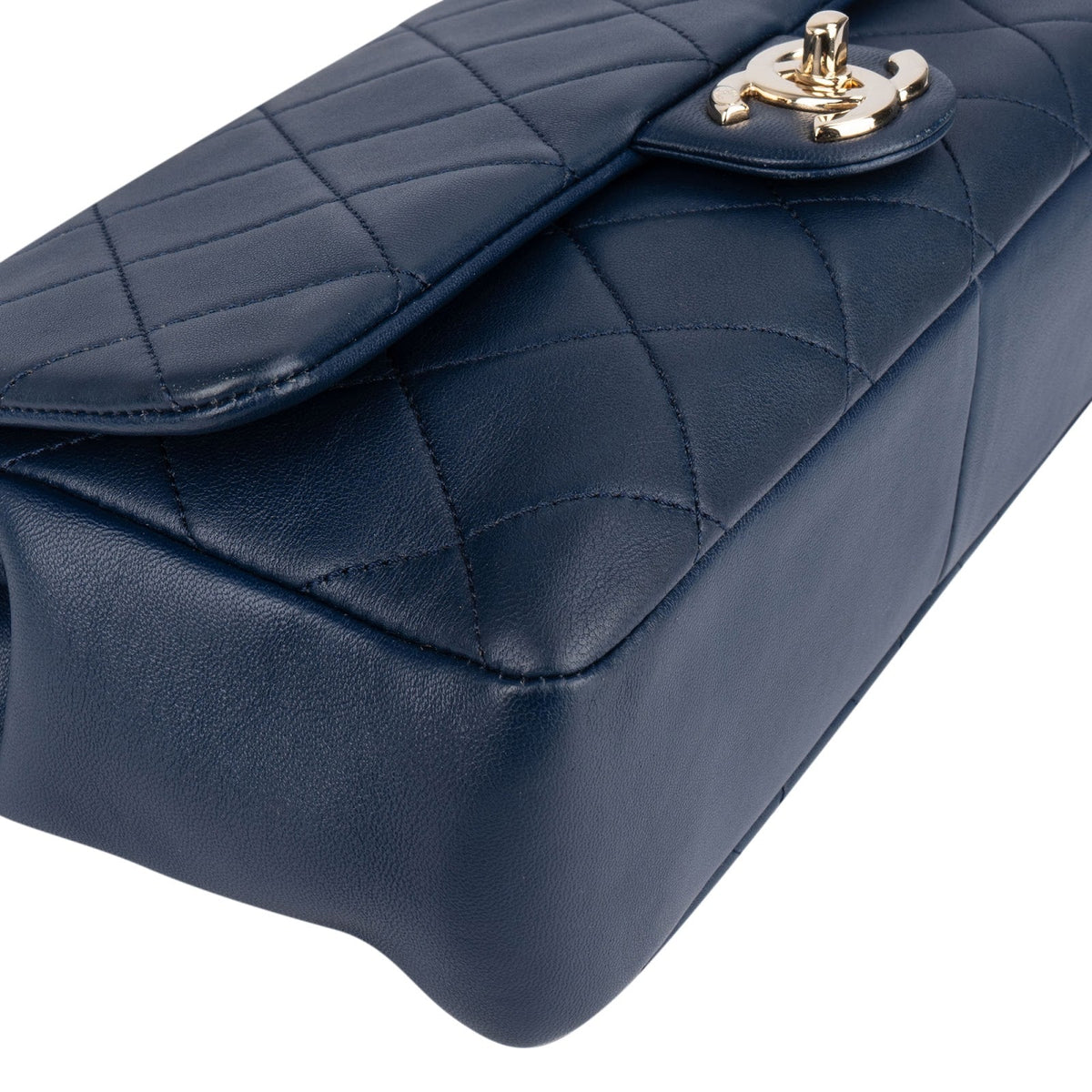 Chanel Quilted Lambskin Medium Flap Chunky Handle Crossbody Bag