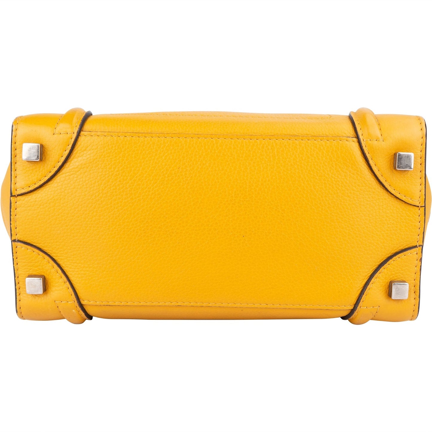 Céline Yellow Leather Luggage Handbag