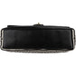 Chanel Striped Cotton Leather Single Flap Crossbody Bag