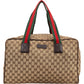 Gucci Monogram GG Canvas Web Boston Handbag