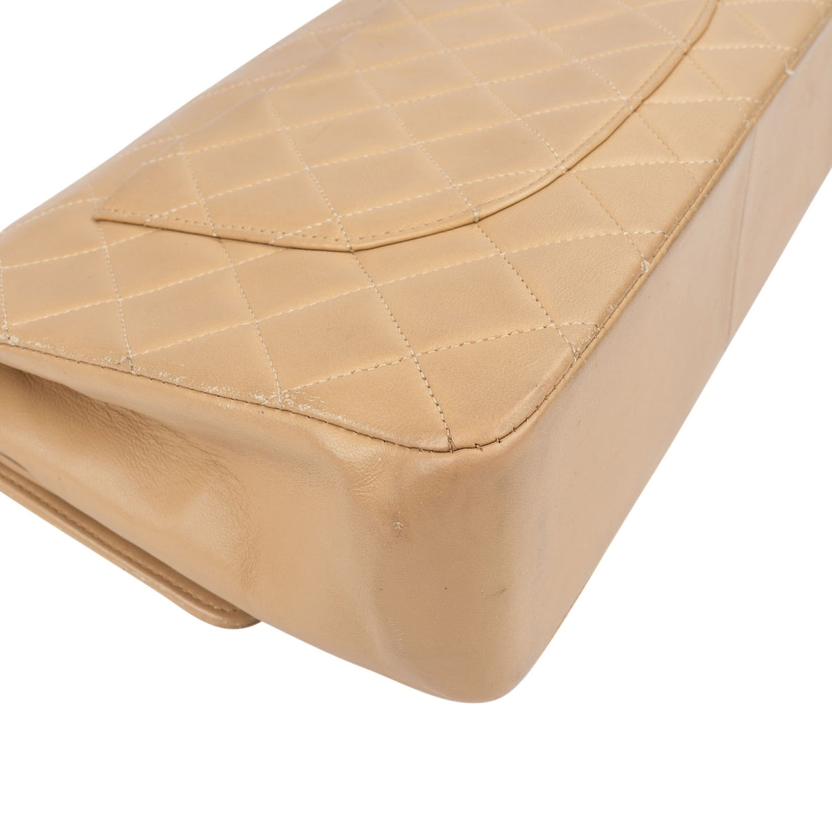 Chanel Quilted Lambskin 24K Gold Double Flap Shoulder Bag