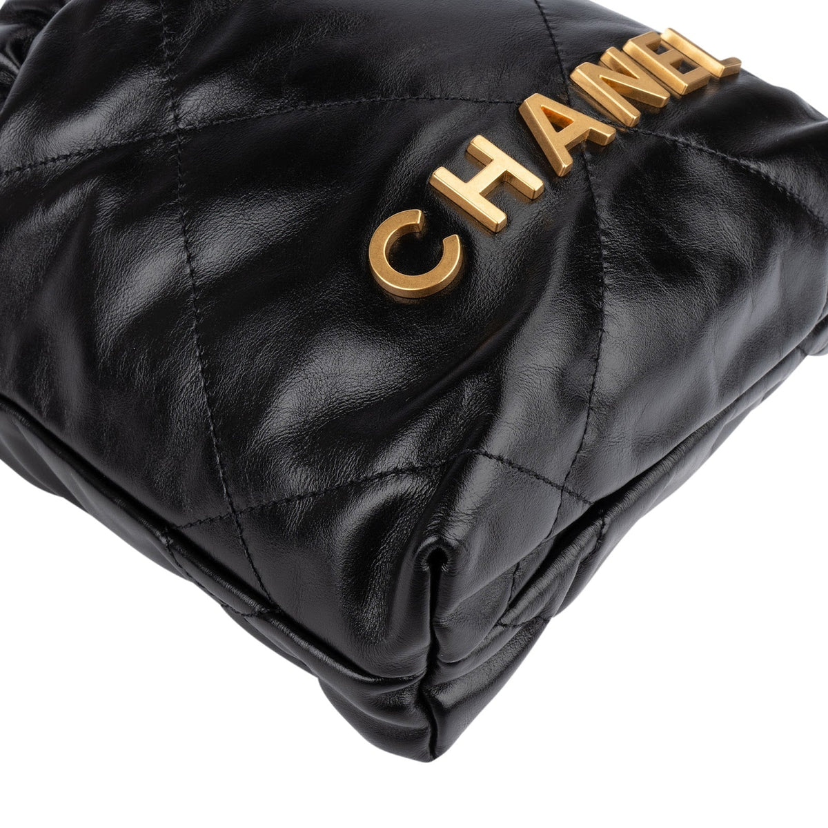 Chanel 22 Stitching Lambskin Small Drawstring Bag Handbag