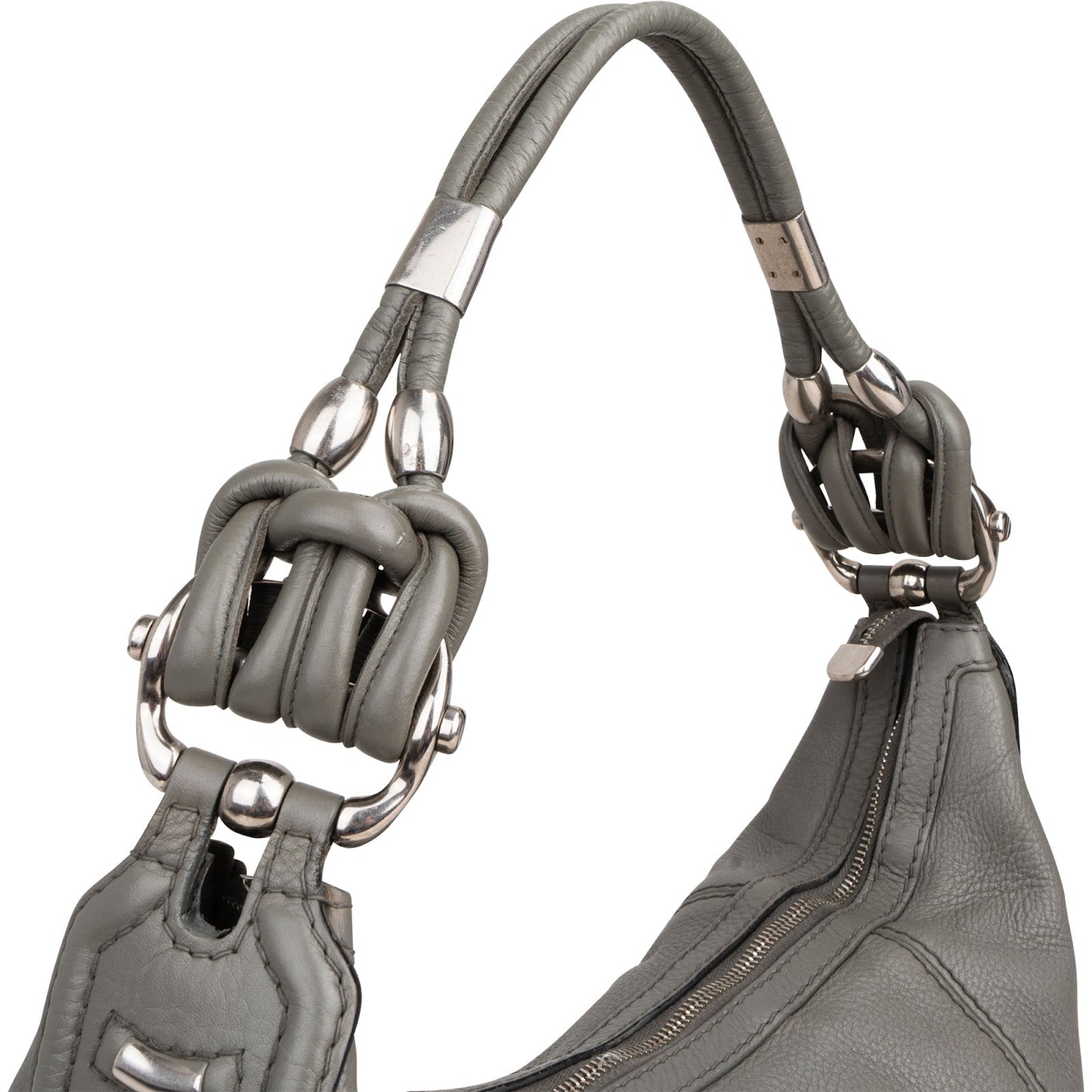 Gucci Pebbled Leather Horsebit Hobo Shoulder Bag
