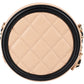 Chanel Quilted Caviar Leather CC Filigree Round Crossbody Bag