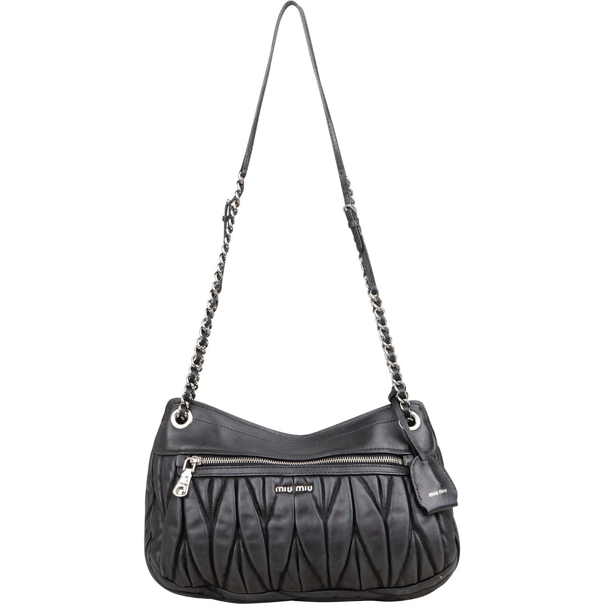 Miu Miu Matelassé Leather Hobo Crossbody Bag
