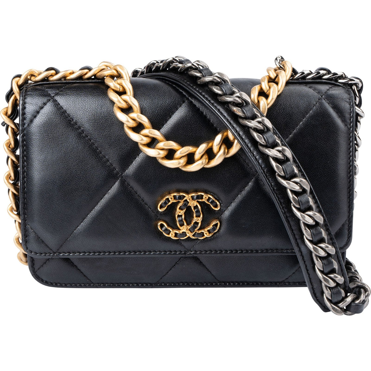 Chanel 19 Quilted Lambskin Chanel Wallet On Chain Crossbody Bag
