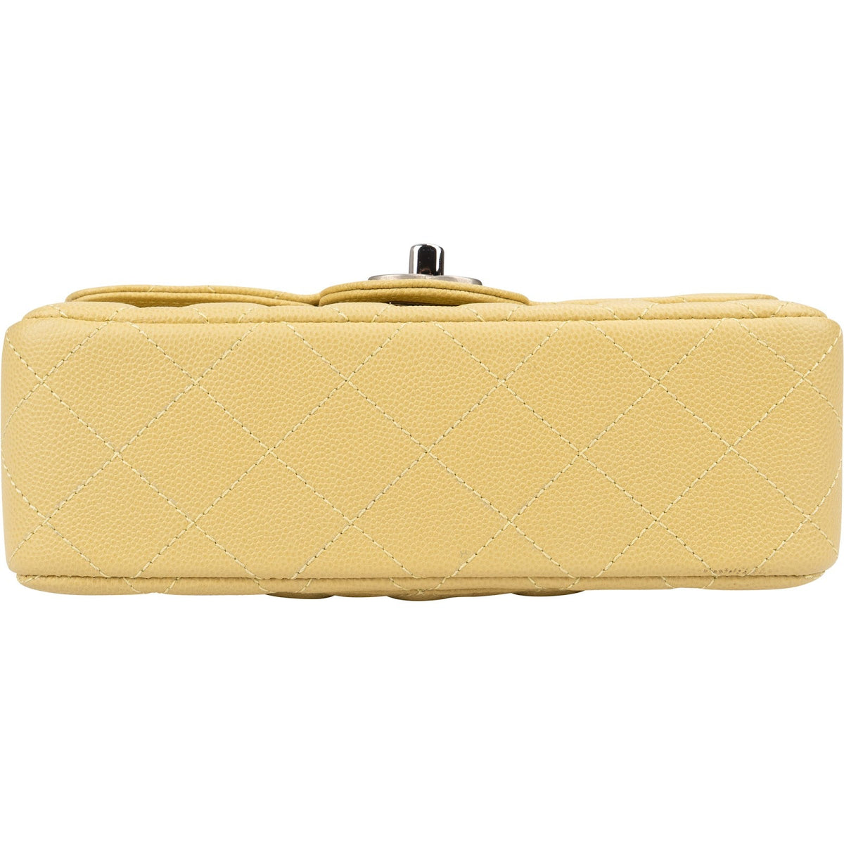 Chanel Quilted Caviar Leather Palladium Mini Rectangular Single Flap Crossbody Bag