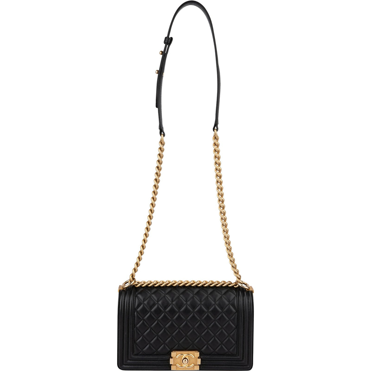 Chanel Quilted Lambskin Medium Boy Crossbody Bag