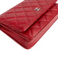 Chanel Quilted Caviar Leather Wallet on Chain Crossbody Bag