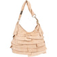 Yves Saint Laurent Leather Rive Gauche Ruffle Hobo Shoulder Bag