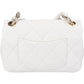 Chanel Quilted Caviar Leather Chunky Chain Rectangular Single Flap Shoulder Bag