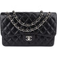 Chanel Quilted Caviar Leather Palladium Jumbo Double Flap Crossbody Bag