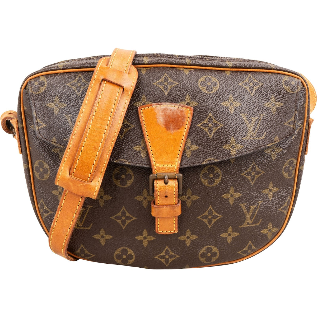 Louis Vuitton Monogram Canvas Jeune Fille GM aus Monogram Canvas und Vachetta-Leder – Vorderansicht