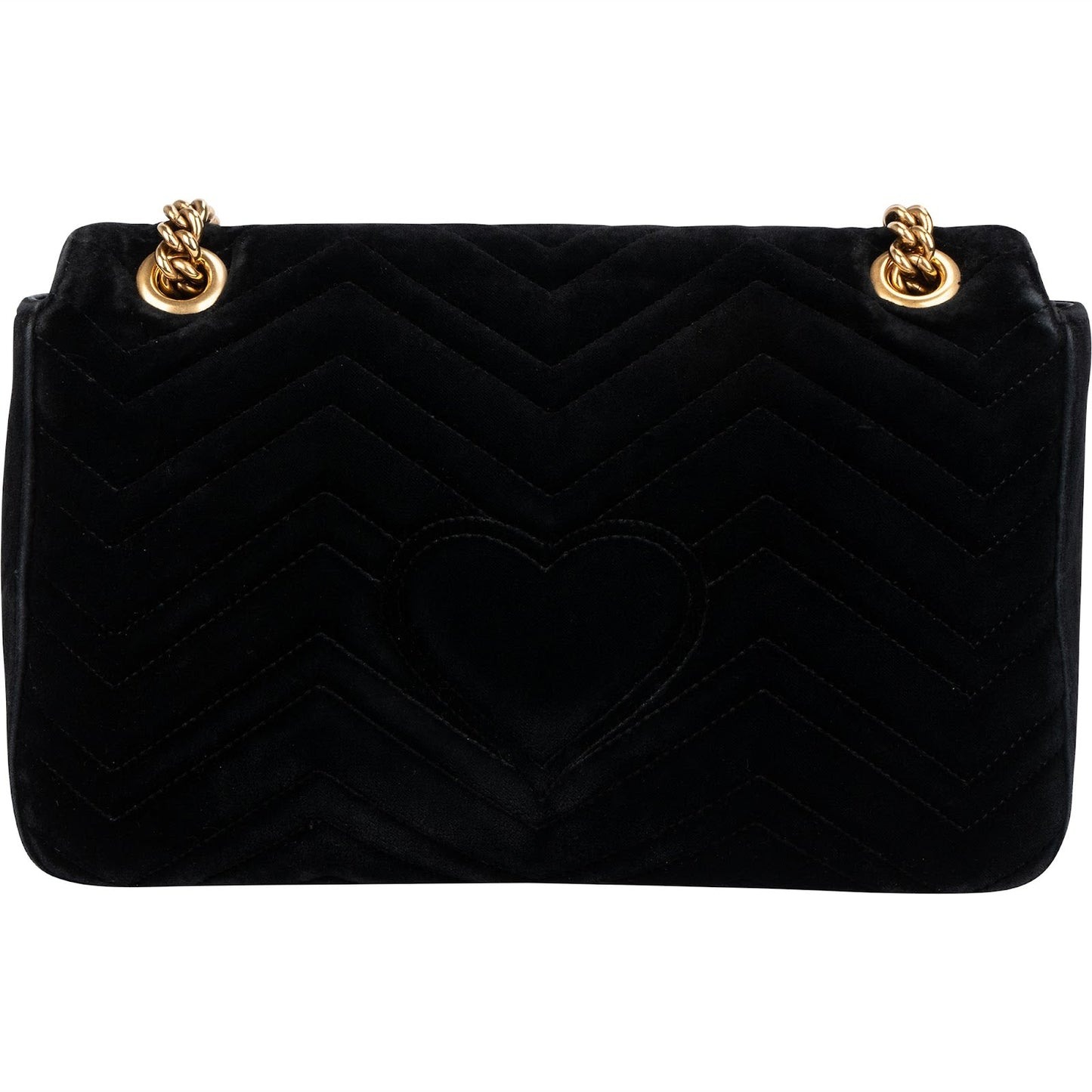 Gucci Monogram Velvet Small GG Marmont 'Loved' Embroidered Shoulder Crossbody Bag
