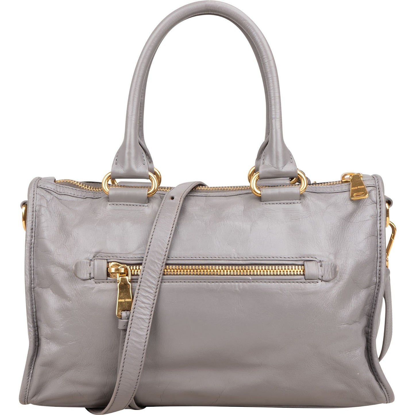 Miu Miu Lilac Vitello Shine Satchel Handbag