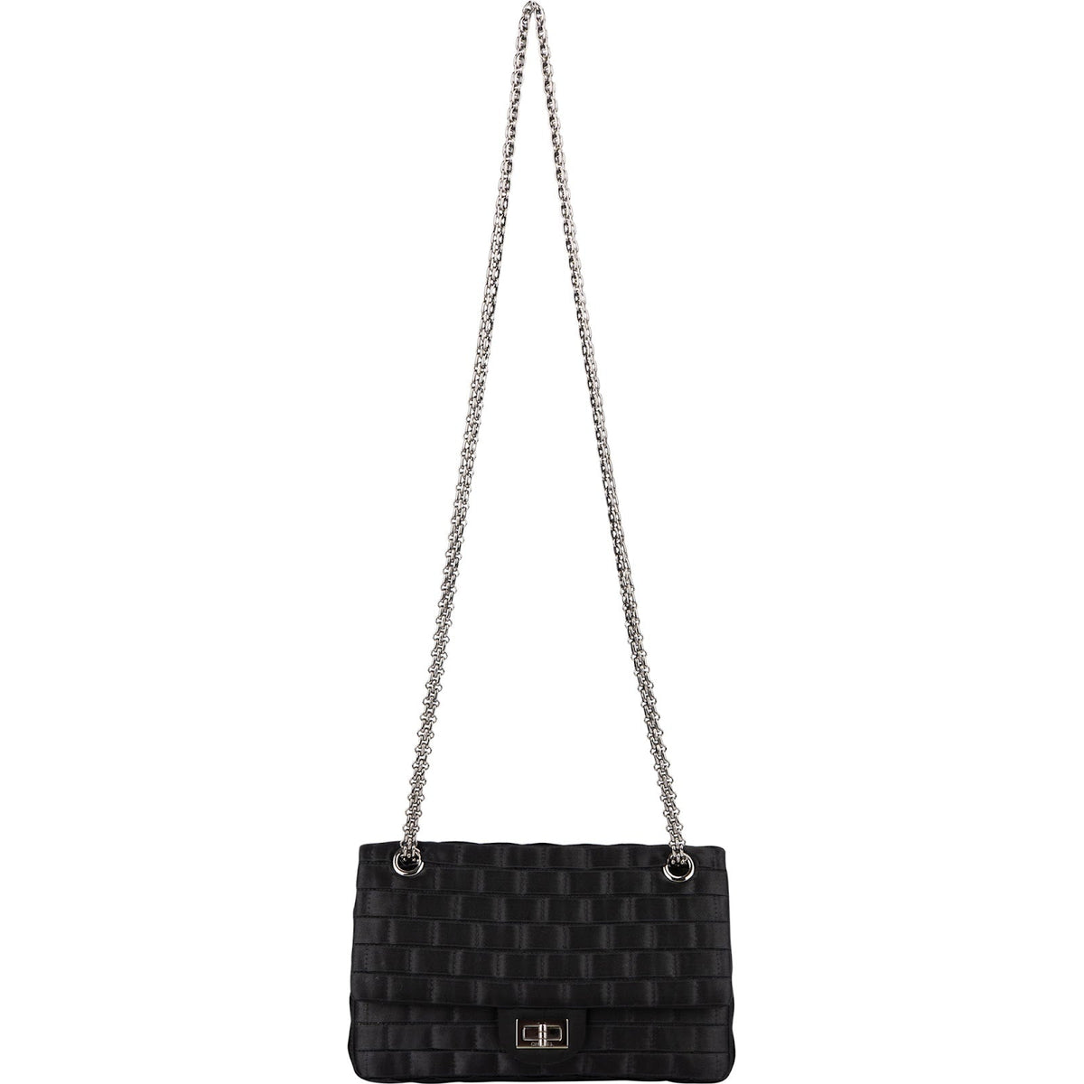 Chanel Rare Sample Satin Chocolate Bar 2.55 Reissue Double Flap Crossbody Bag
