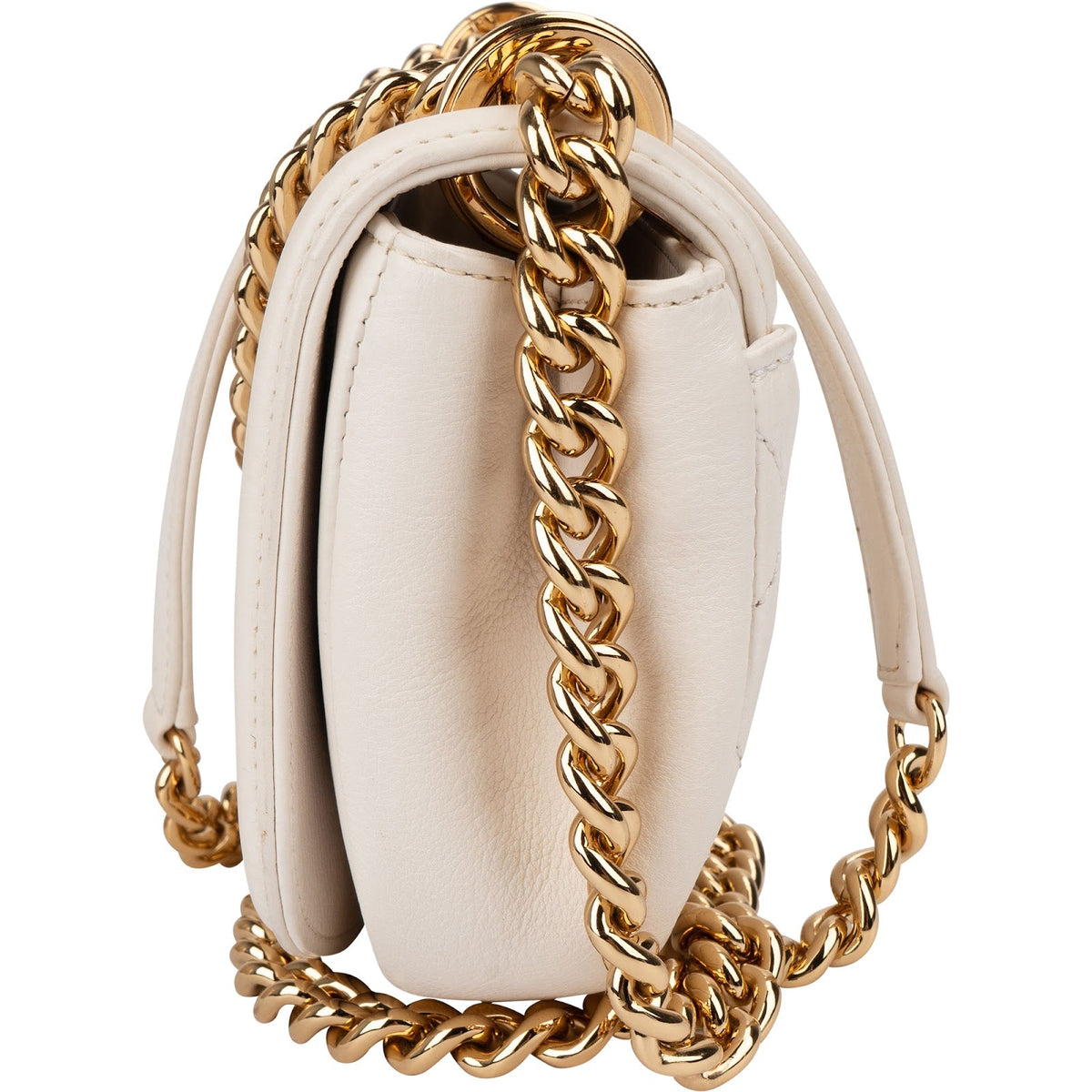 Chanel Quilted Calfskin Small Underline Single Flap Crossbody Bag