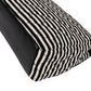Chanel Striped Cotton Leather Single Flap Crossbody Bag
