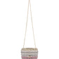 Chanel Sequin Multicolor Striped Small Single Flap Crossbody Bag