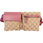 Gucci Monogram GG Pink Belt Crossbody Bag