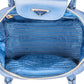 Prada Triangle Tote aus blauem Nylon und Saffiano-Leder – Ansicht 9