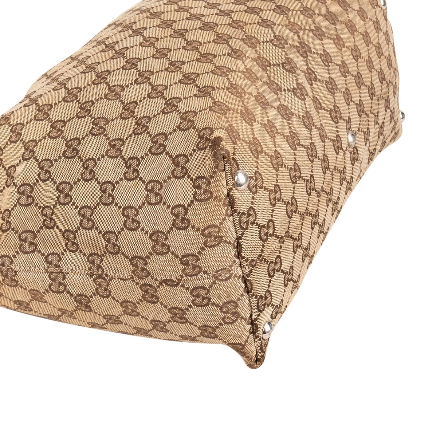Gucci Monogram GG Canvas Abbey Horsebit Tote Shoulder Bag