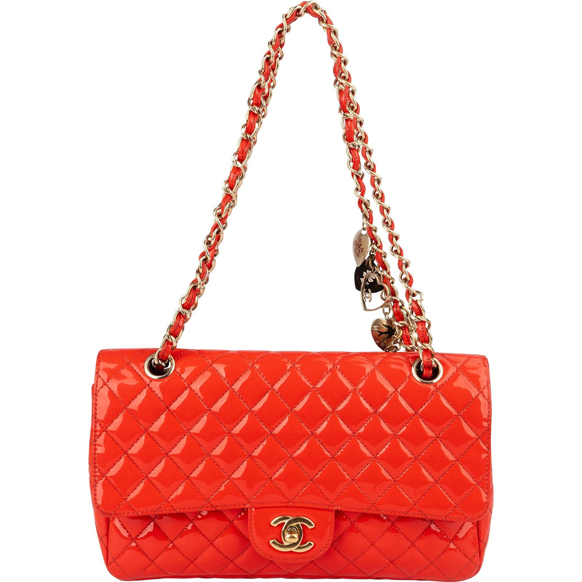 Chanel Lackleder Valentine Single Flap Umhängetasche, Bild 10 von 15