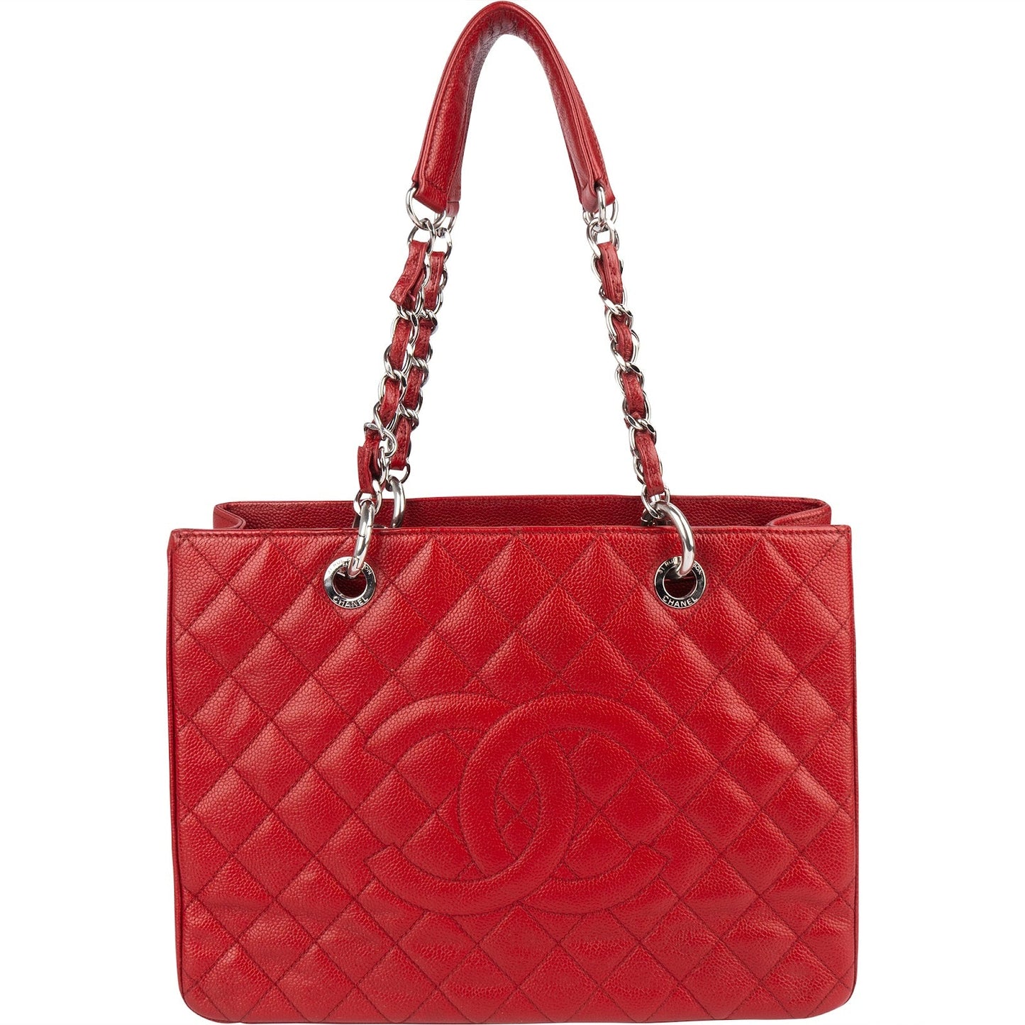 Chanel Quilted Caviar Leather Grand Shopping CC Shoulder Bag