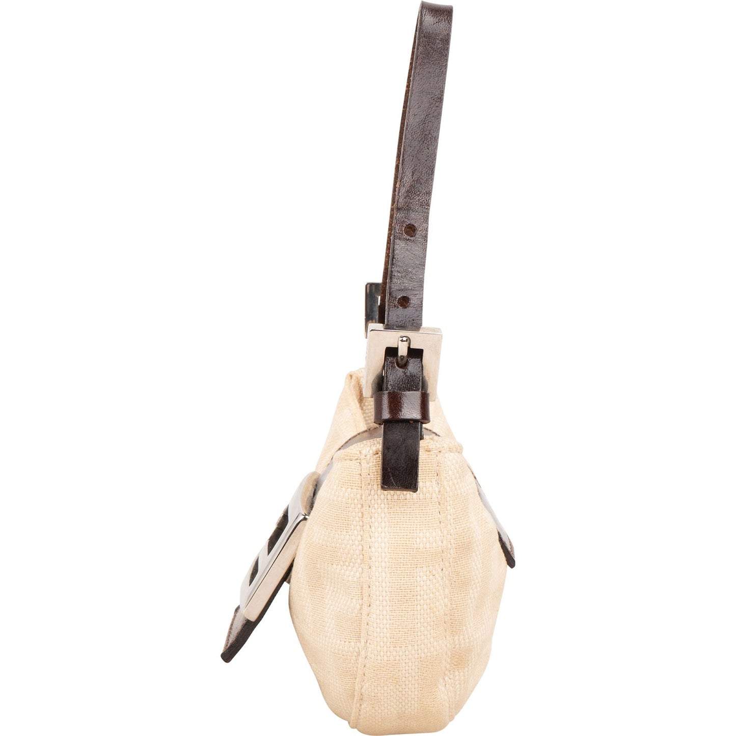 Fendi Zucchino Canvas Croissant Micro Handbag