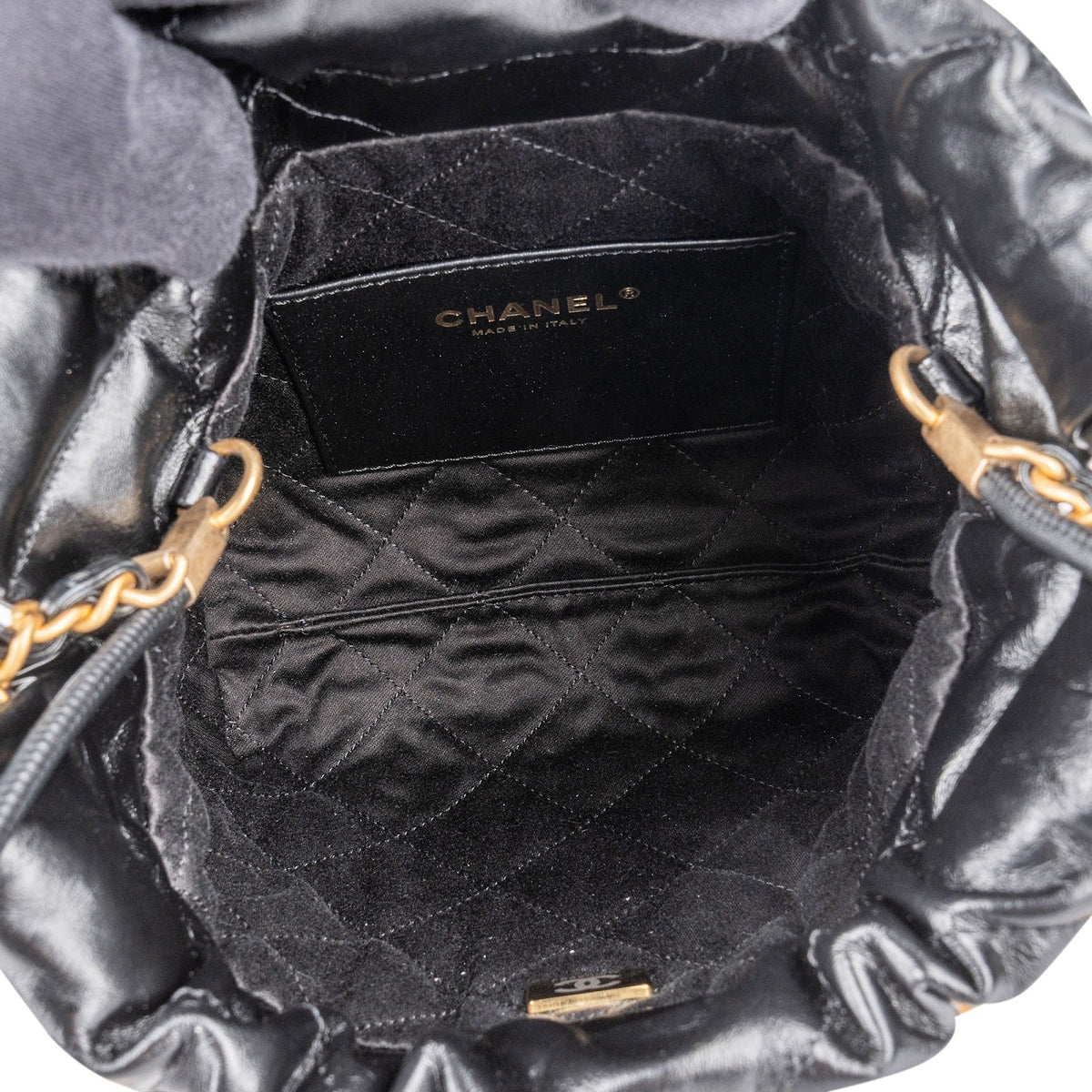 Chanel 22 Stitching Lambskin Small Drawstring Bag Handbag