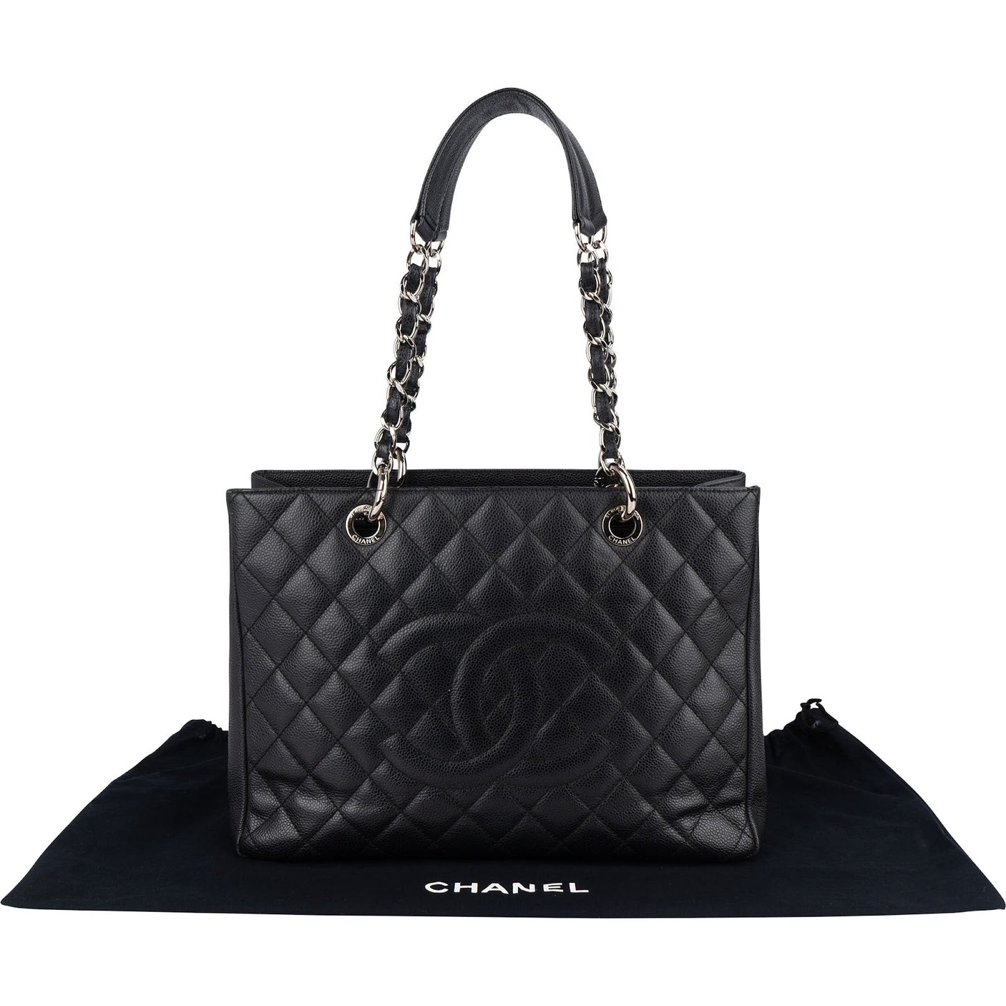 Chanel Quilted Caviar Leather Grand Shopping CC Handbag