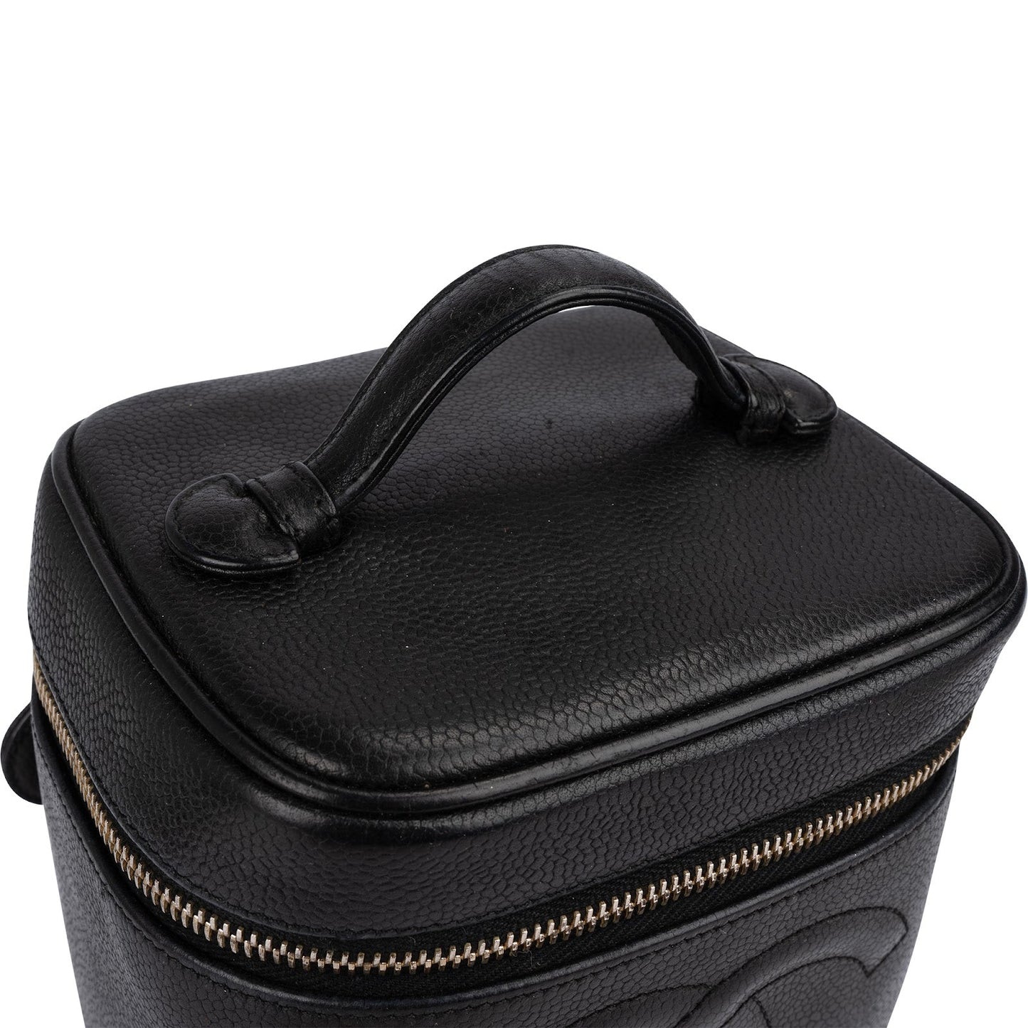 Chanel Caviar Leather CC Vanity Case Handbag