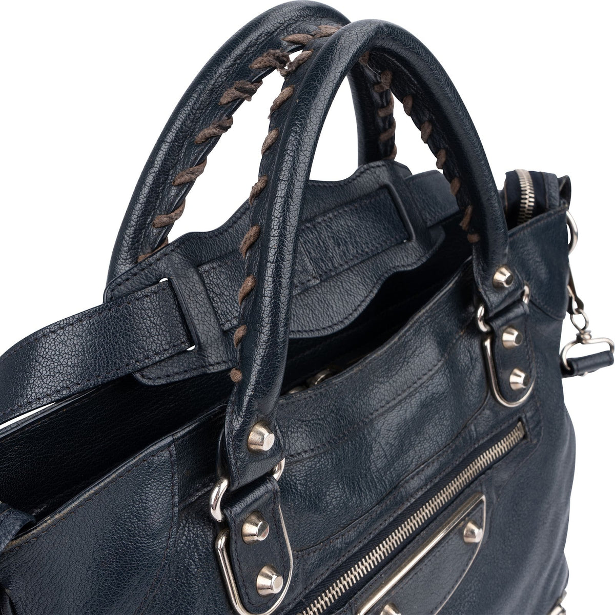 Balenciaga Blue  Leather Giant City Handbag