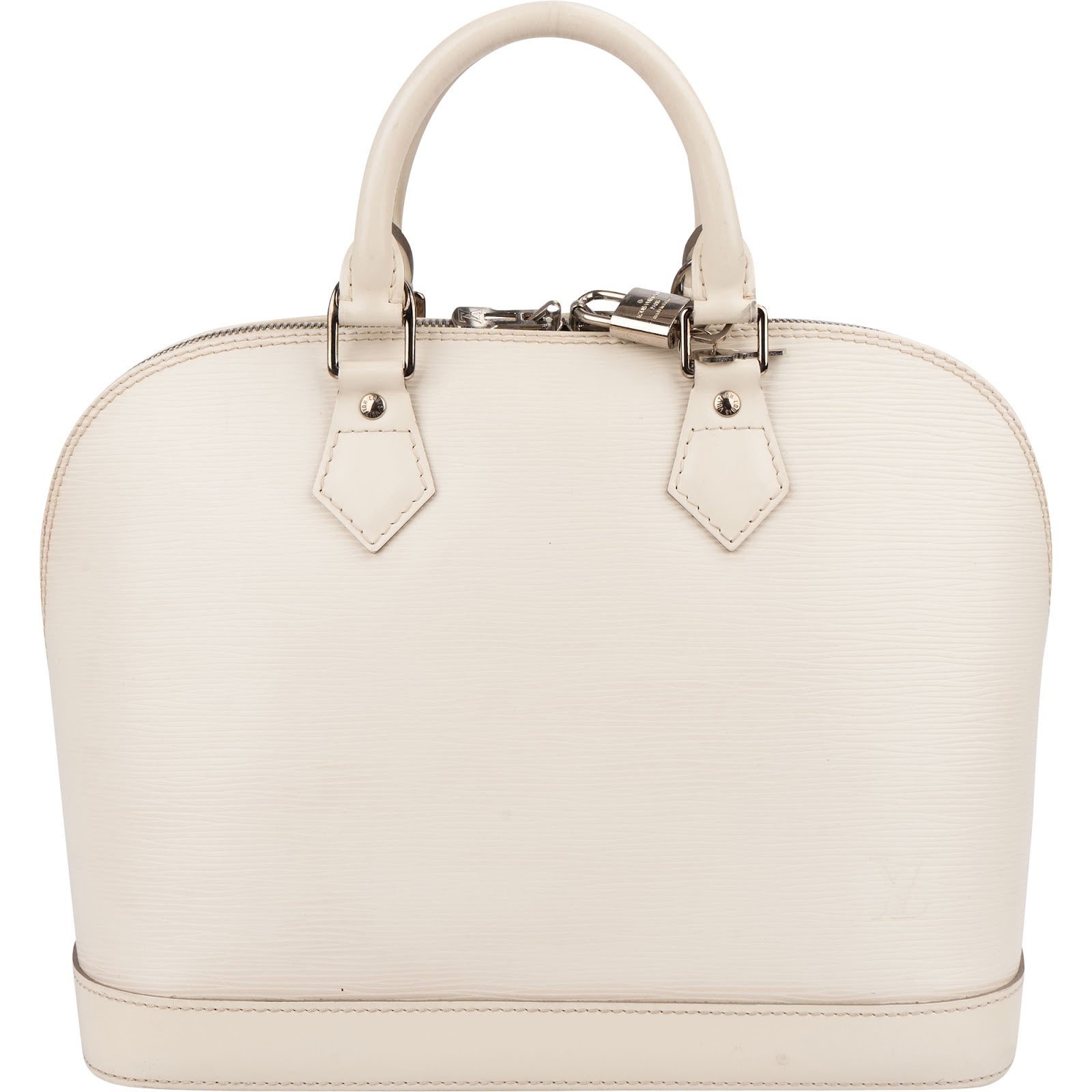 Louis Vuitton White Epi Leather Alma PM Handbag