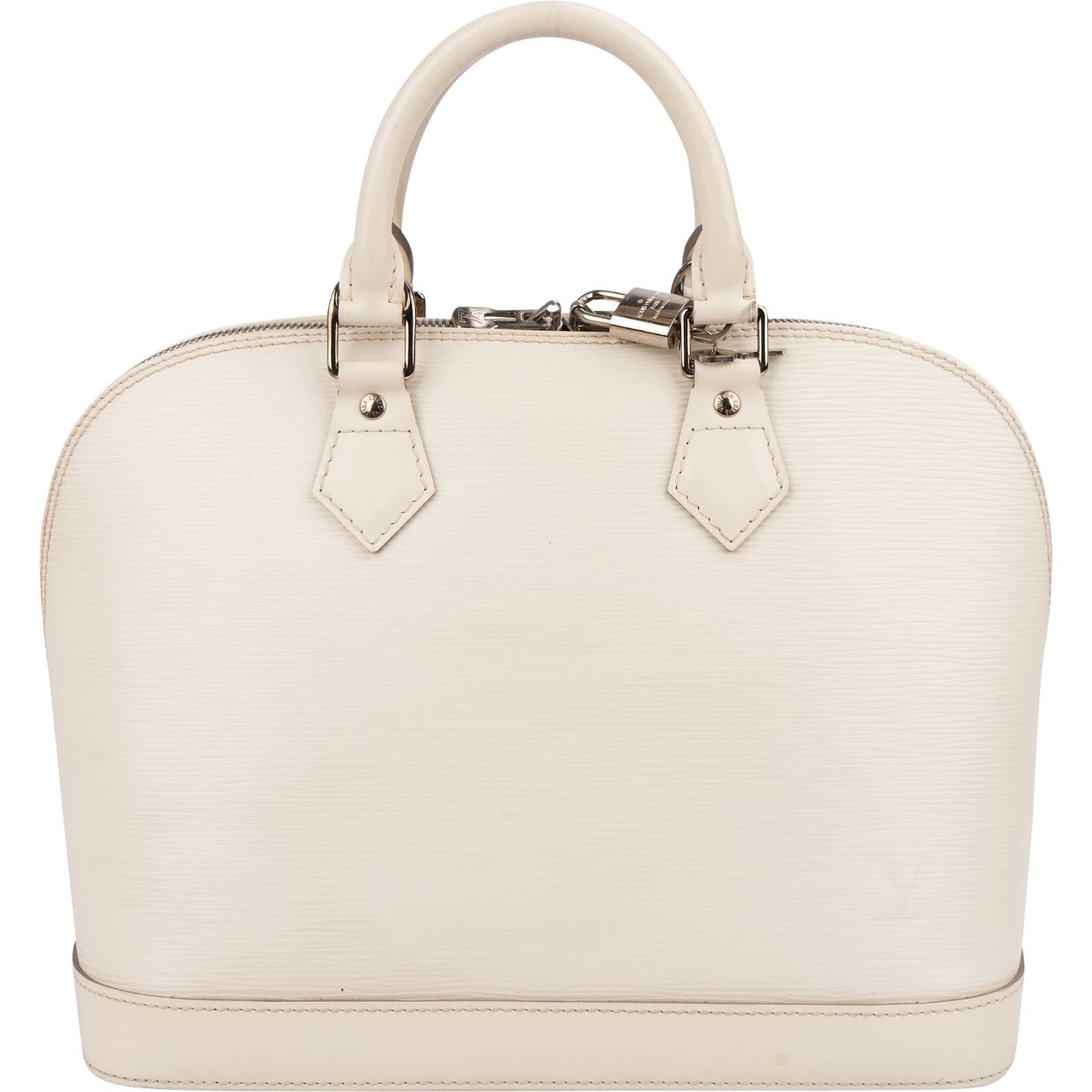 Louis Vuitton White Epi Leather Alma PM Handbag