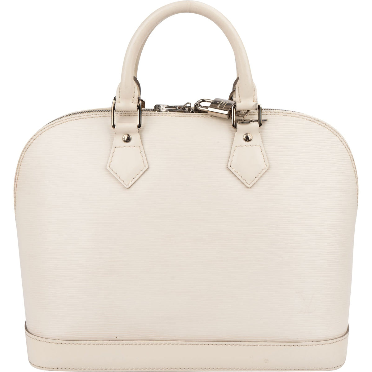 Louis Vuitton Alma PM aus weißem Epi-Leder – Vorderansicht