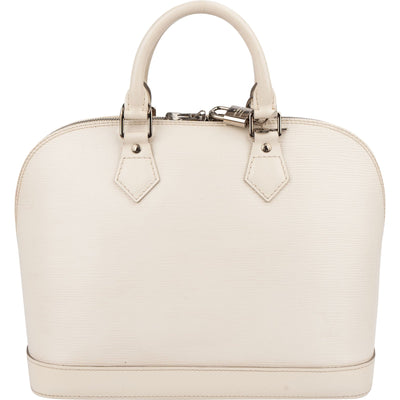 Louis Vuitton White Epi Leather Alma PM Handbag