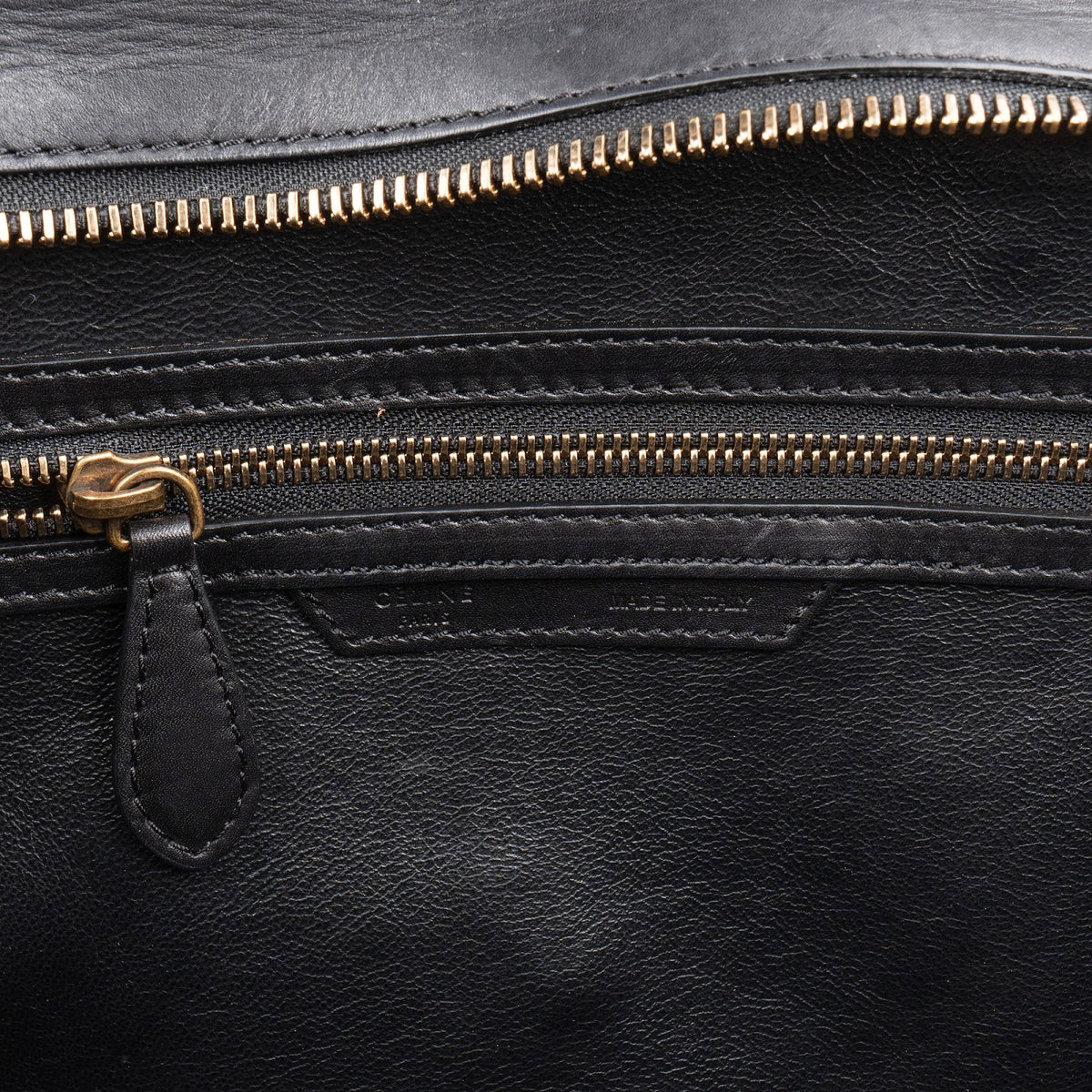 Céline Suede Tricolor Leather Luggage Handbag