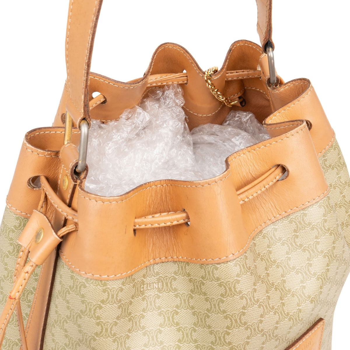 Celine Macadam Monogram Bucket Shoulder Bag