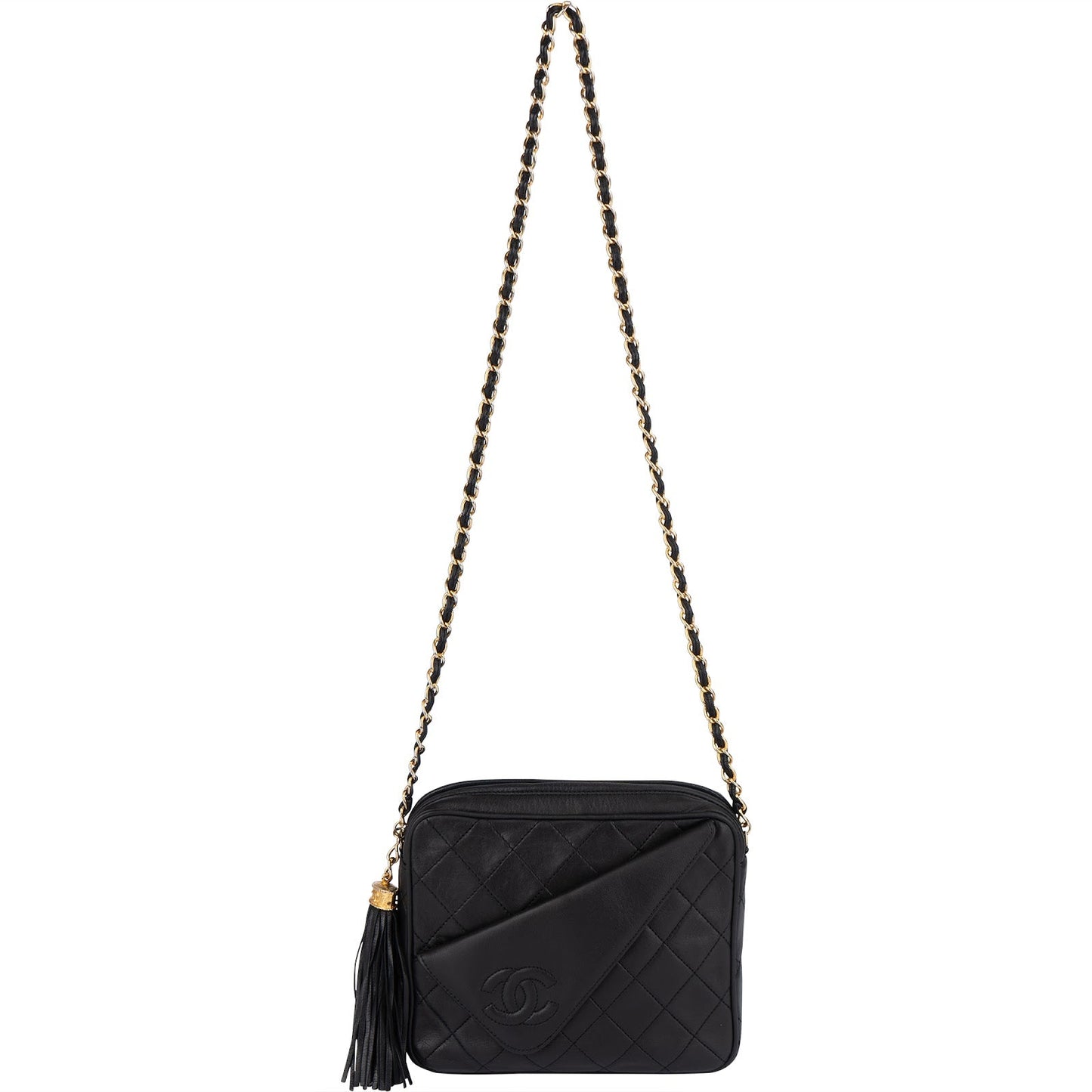 Chanel Quilted Lambskin CC Camera Crossbody Bag
