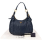 Prada Navy Calf Leather Vitello Daino Shoulder Bag